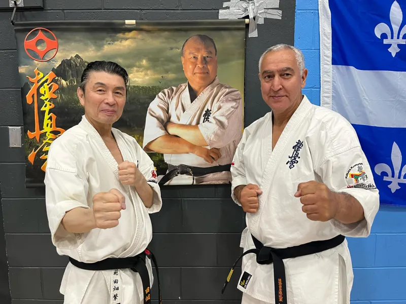 Shihan Tabata, président de l'IKOKU, 8e dan, et Shihan Fouad El Harrif, 6e dan